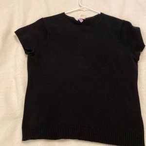 J. Crew cashmere cropped short sleeve sweater Sz Large